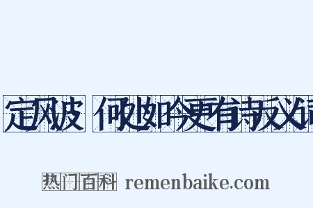 定风波·何处如今更有诗反义词是什么意思的图片